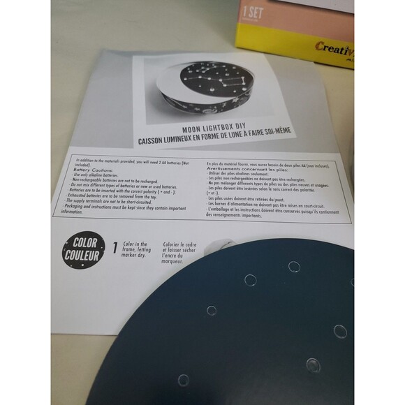 Faber-Castell Creativity for Kids, Moon Lightbox DIY Ages 6+ Open Box - Picture 9 of 10